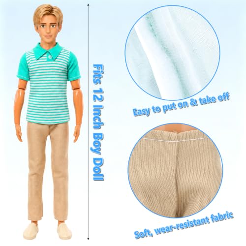 Lot 16 Pcs Doll Clothes and Accories for 12 Inch Boy Doll Outfit - image 5