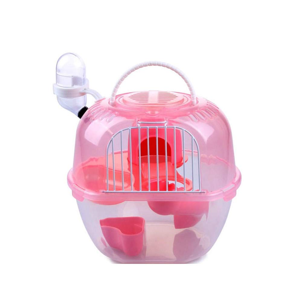 IFEVER Jaula de plástico Transparente de Doble Nivel, portátil, para hámster, Viaje, práctico, Multifuncional y Equipado, casa de Estar Hamste