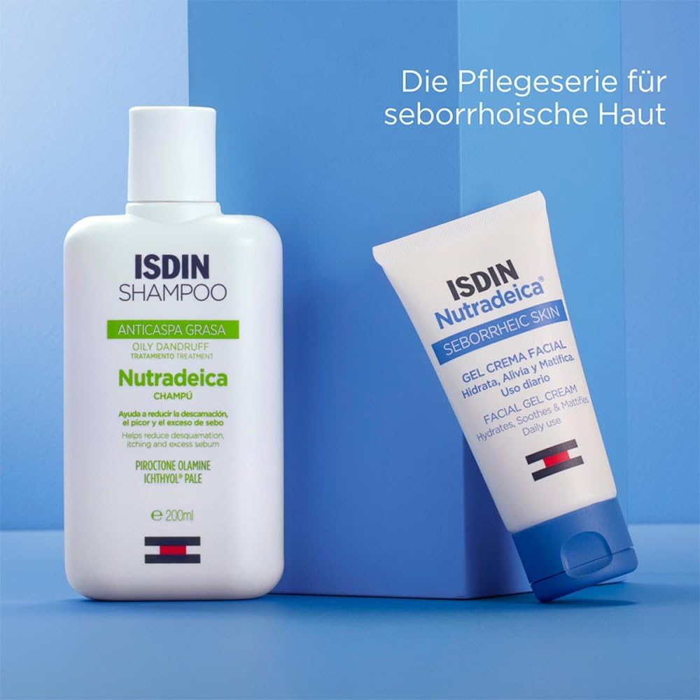 ISDIN Nutradeica Seborrheic Skin Gel Crema Viso (50 ml) | Idrata, Lenisce e Opacizza | Per Pelli a Tendenza Seborroica | Uso Quotidiano