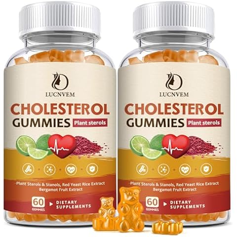 (2 Pack) Cholesterol Supplements Gummies for Cholesterol Healthy, Plant Sterols & Stanols, Red Yeast Rice, Citrus Bergamot Complex for Cholesterol, Maintain Healthy Cholesterol Levels - 60 Day Supply Cover