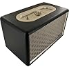 SCHWAIGER -661705- Bluetooth Speaker | 24 W | Retro Design | draadloos | draagbaar | 2200 mAh batterij | oplaadbaar | houten behuizing | lederlook | zwart