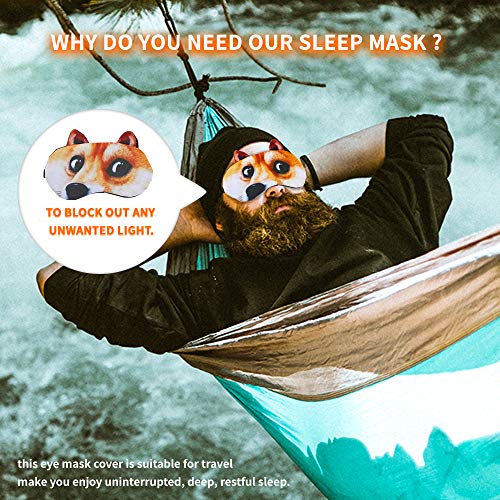 Wwcy - Cute 3D Animal Sleep Mask Cat Dog Eye Mask Eyeshade For Kids Girls Women Adults (Siberian Husky) #TOP3