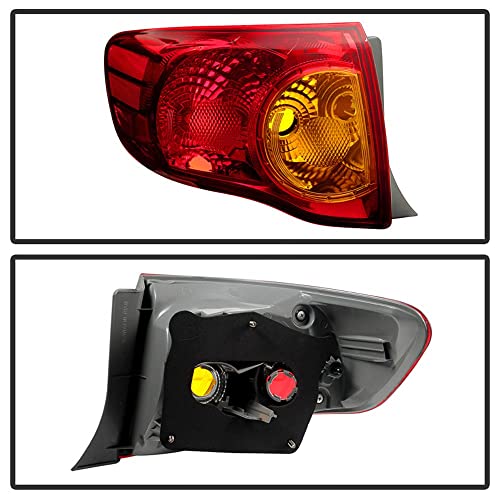 Acanii - For 2009-2010 Toyota Corolla Outer Rear Replacement Tail Light - Driver Side Only #TOP1