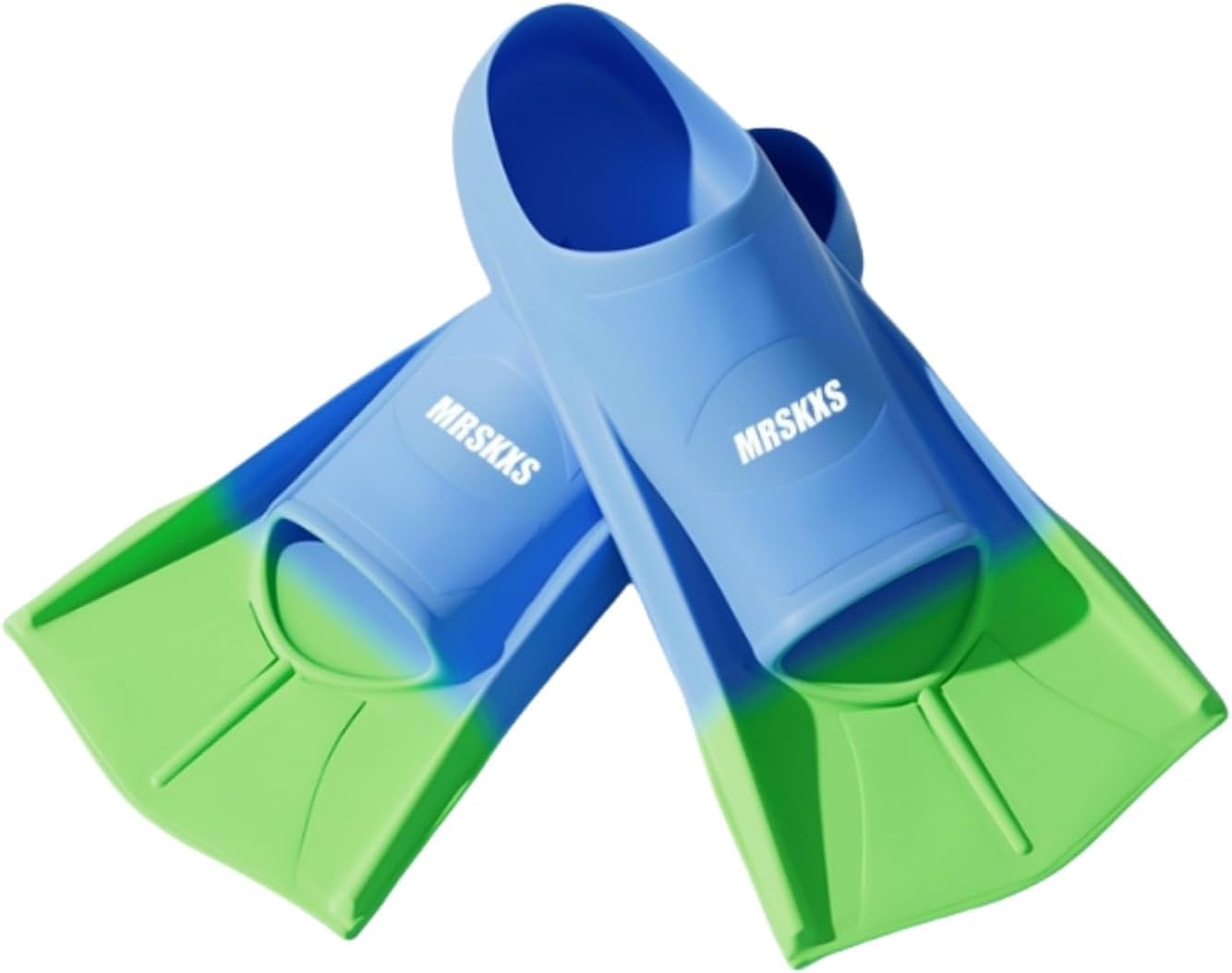 Swim Fins Comfortable Silicone Lap Swimming Short Blade Floating Flippers with Mesh Bag for Teens Adults Women Men