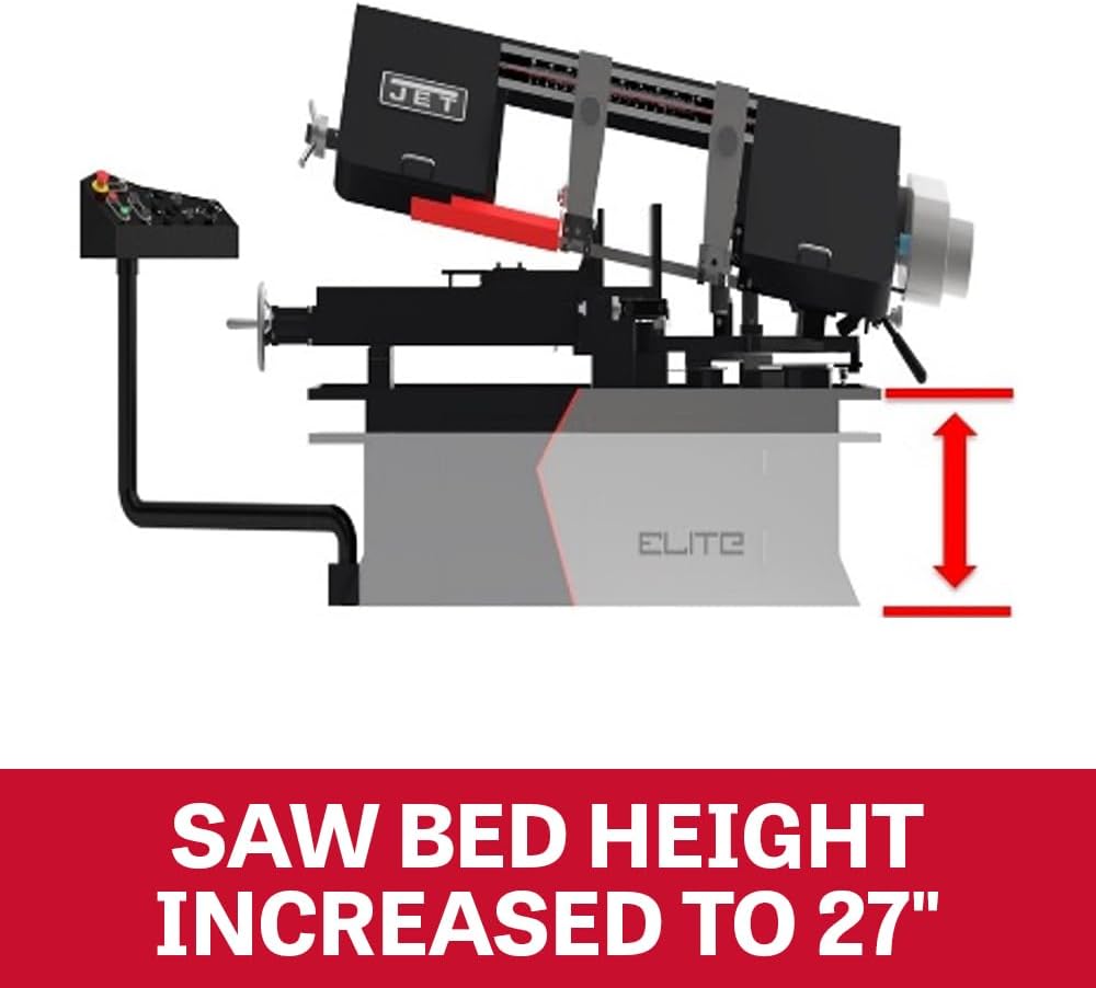 JET Elite 10" x 18" Variable-Speed Horizontal Bandsaw, 2 HP, 230V 1Ph (EHB-1018V)