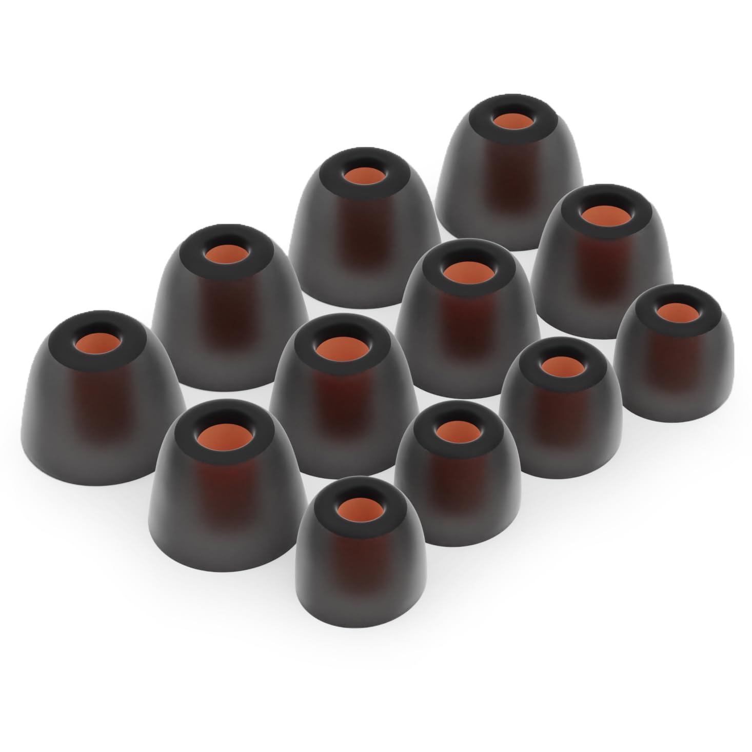 Okuli Set of 12 Silicone EarBuds Ear Tips For JBL Tune 230NC TWS, Live Pro+ Earphones in Black