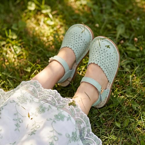 Image of THEE BRON Toddler Girls Espadrilles Sandals Hollow Out Rustic Dress Shoes