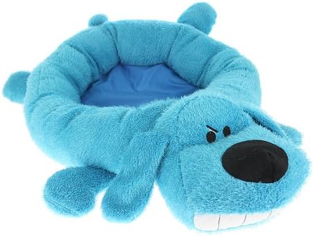 Multipet 24-Inch Round Loofa Dog Bed, Blue