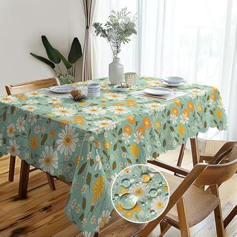 Whimsio Floral Waterproof Tablecloth 110x140cm Cover