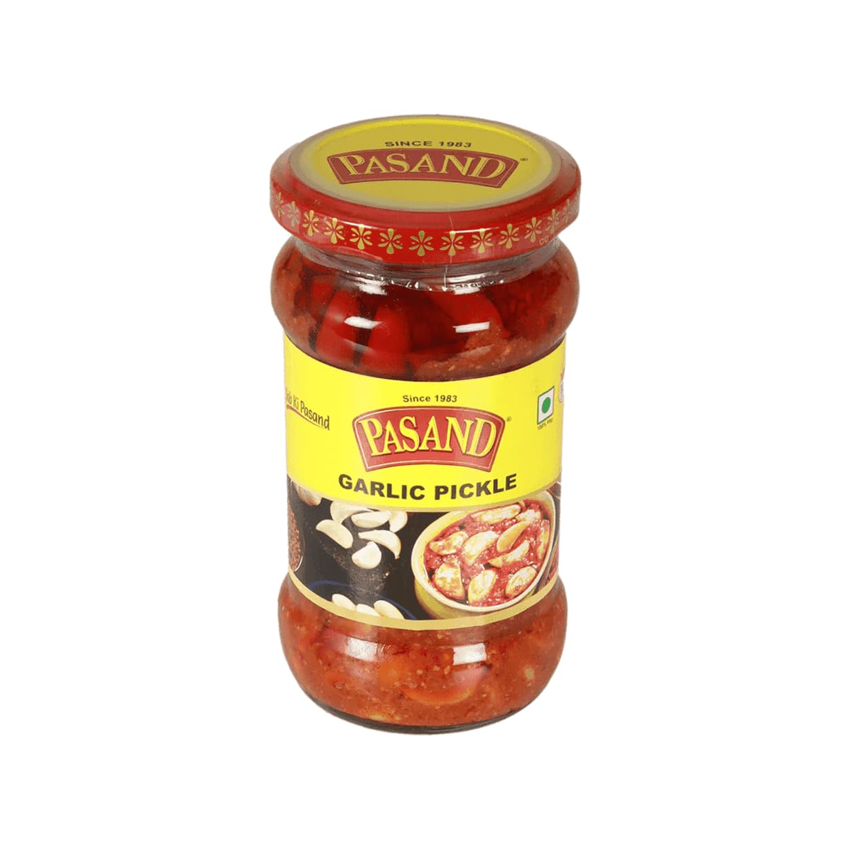 Pasand Garlic Pickle – Lehsun Aachaar | 280g Glass Jar | Hand Peeled Kathiawari Garlic Cloves | Bold, Spicy & Authentic Taste | Traditional Indian Pickle 3