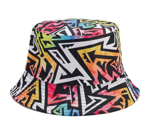 Image of Quanhaigou Bucket Hat for Men Women,Packable Reversible Printed Sun Hats,Fisherman Outdoor Summer Travel Hiking Beach Caps