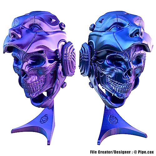 Image of PLA Filament 1.75mm, High Speed Printing Silk PLA 3D Printer Filament, Tri Color Filament Black Purple Blue 1.75 PLA Filament, 3 in 1 Coextrusion 3D Filament PLA 1.75 + /-0.02mm, 1kg /2.2lb