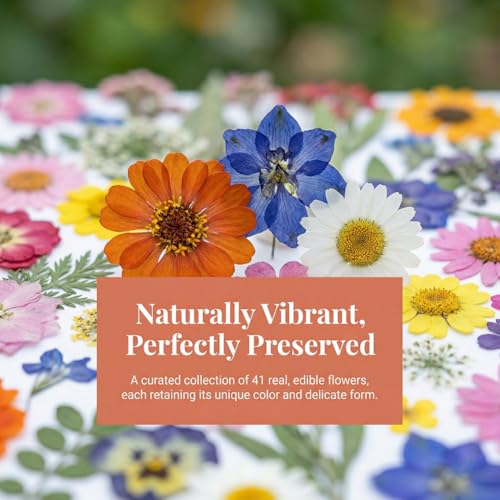 Natural Real Dried Pressed Mix Flower Leaf, 48 piezas miniatura 6