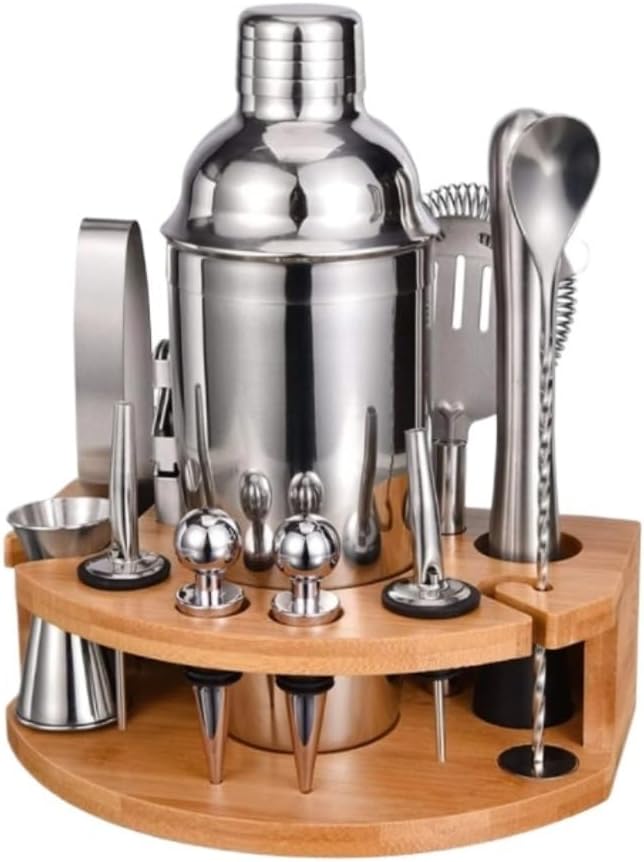 Set de Bar para Cócteles 12 Piezas Coctelera Acero Inoxidable Kit Bartender
