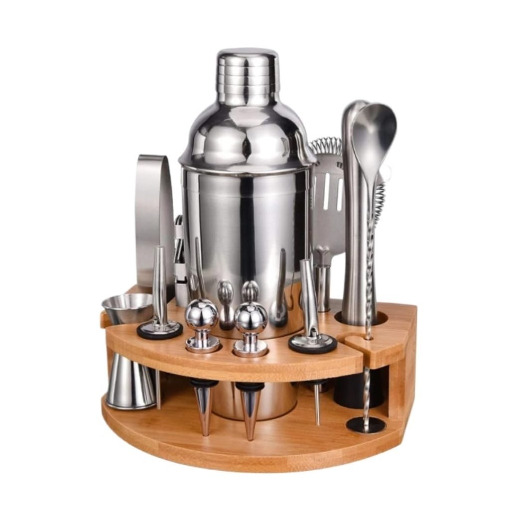 Juego de Coctelera Kit de Coctelería Kit De Coctelera De 12 Uds., Herramienta Ba De Acero Inoxidable, Kit De Barman, Kit De Batende Para Principiantes, Vertedor De Cóctel Coctelera para Cócteles Cocte