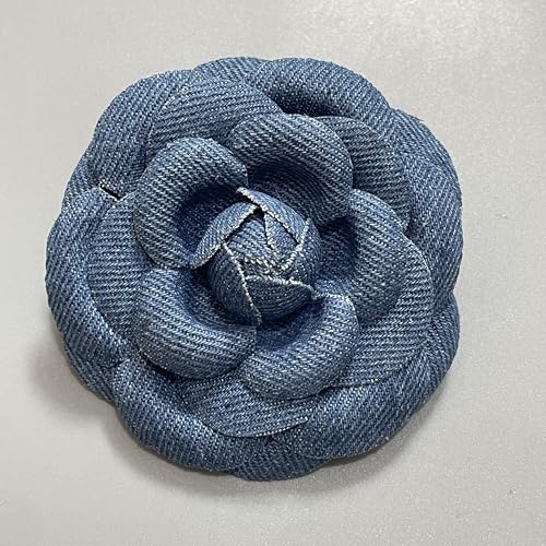 Image of Vintage Style Elegant Camellia Fabric Flower Brooch Pin Scarf Bridal Dress Wedding Accessories Jewelry Gift
