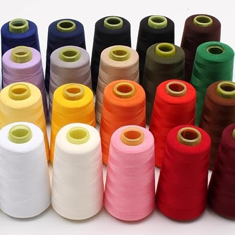 Skirt BL Assorted Sewing Thread Spools, 20 Vibrant Colors, 100% Cotton Cover