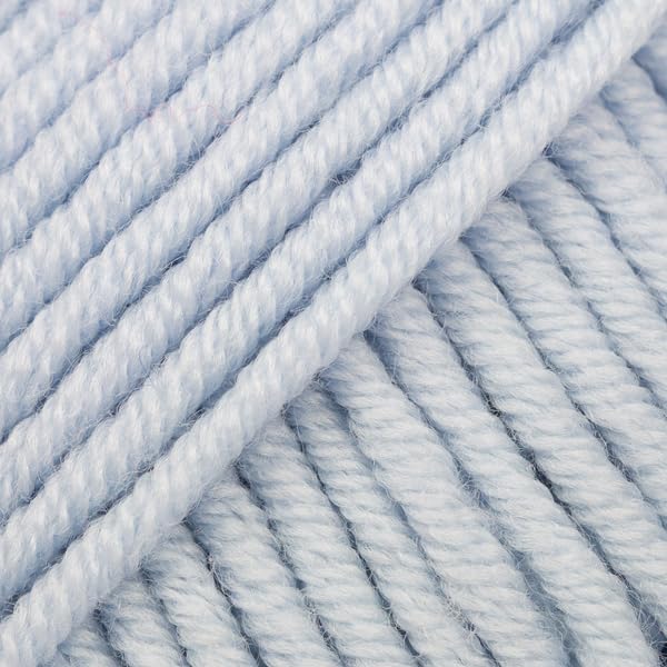 Drops Big Merino Pelote de laine mérinos Superwash – 4– Taille M – Poids Aran – Pelote de 51 g – 80 m (23 bleu glacier)