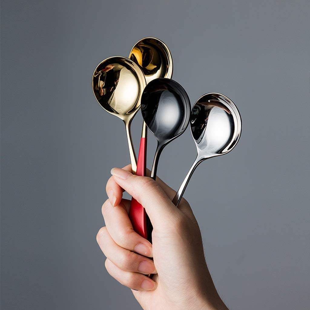 Louche À Soupe – Cuillères À Soupe, Cuillères À Manche En Acier Inoxydable, Lot de 4 Louches À Sauce/Silver/A