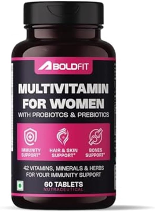 Multivitamin Tablets for Women with 42 Essential Nutrients Including Iron, Zinc, Magnesium, Biotin, Vitamin C,B, E for Immunity, Hair Skin Nails, Bone Health & Overall Wellness - Multi-vitamin 60 Tablets