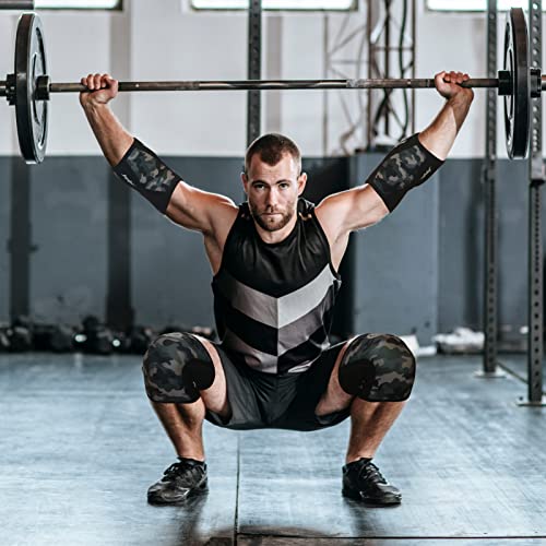 Image of Knee Sleeves (1 Pair), 7mm Compression Knee Braces for Squats,Weightlifting,Powerlifting,Cross Training for Men & Women (Small)