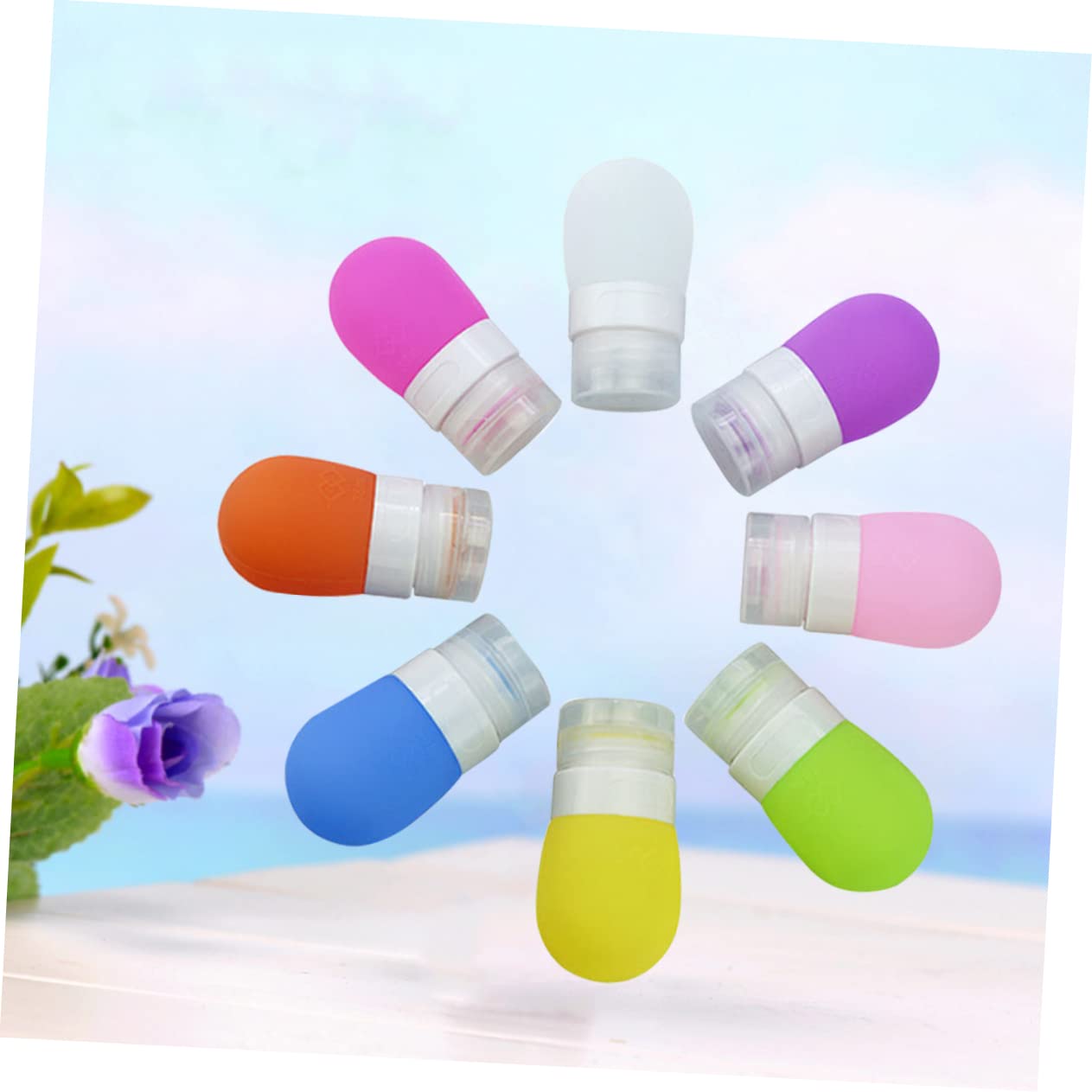 FRCOLOR 16pezzi Bottiglie in Silicone Per Shampoo e Cosmetici Contenitori Ricaricabili in Per Travel