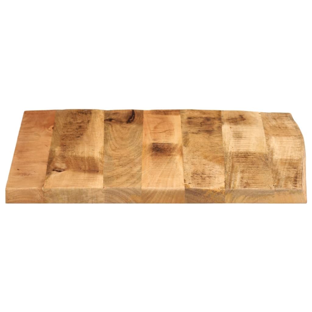 vidaXL Piano Tavolo 80x80x2,5 cm Bordi Vivi Legno di Mango Grezzo, Piano Sostituzione Tavolo, Piano per Tavolo da Pranzo, Piano d'appoggio