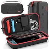 【Speziell für Nintendo Switch/Switch OLED entwickelt】Diese tragbare Switch Tasche ist geeignet für Nintendo Switch/Switch OLED und weitere Zubehören. Schutz ihr Switch vor täglichen Stößen, Kratzen und Staub. Bitte beachten Sie, dass diese Tasche für Switch Lite etwas groß sein wird.