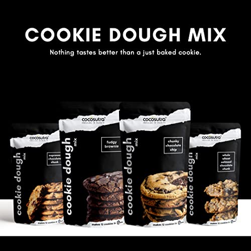 Image of Cocosutra Cookie Dough Mix - Chunky Chocolate Chip | with natural ingredients | 3 Easy Steps for Perfect Cookies - Whisk, Scoop & Bake | Instant Baking Mix | 220 g (Pack of 3)