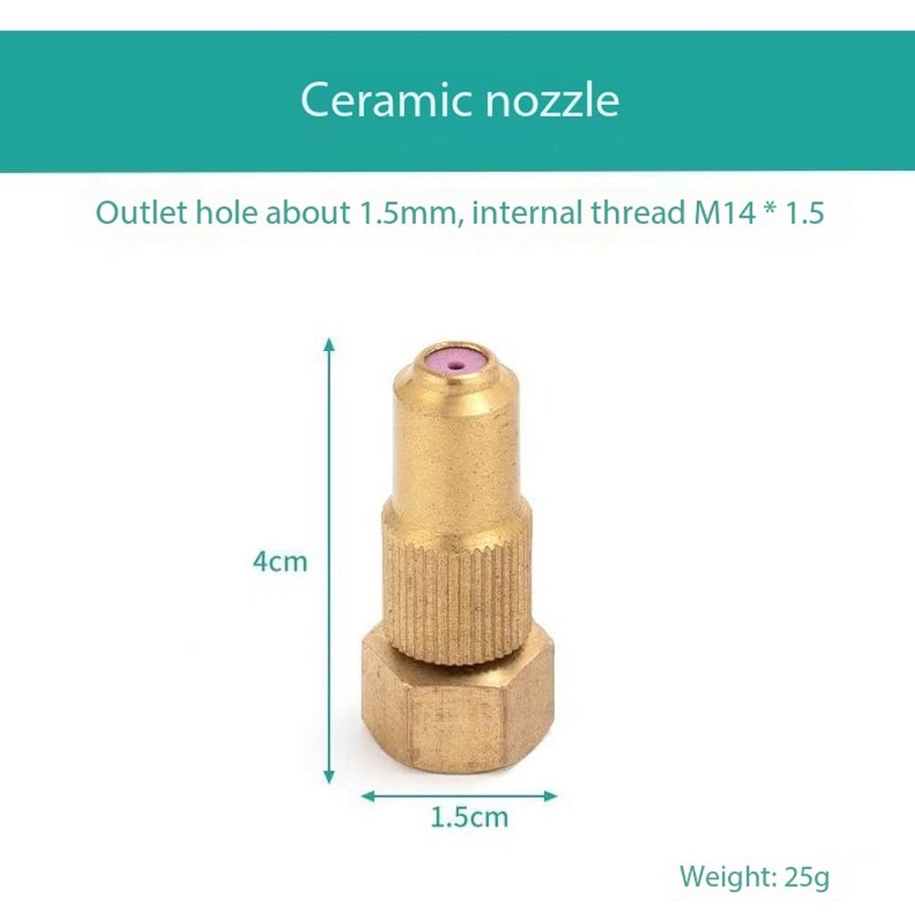 Dysze do myjek ciśnieniowych, Końcówki dysz natryskowych Mosiężna dysza regulowana 1,5 mm M14x1, z podkładką O-ring 2-10 szt(Brass Ceramic Spray Disc,5pc)