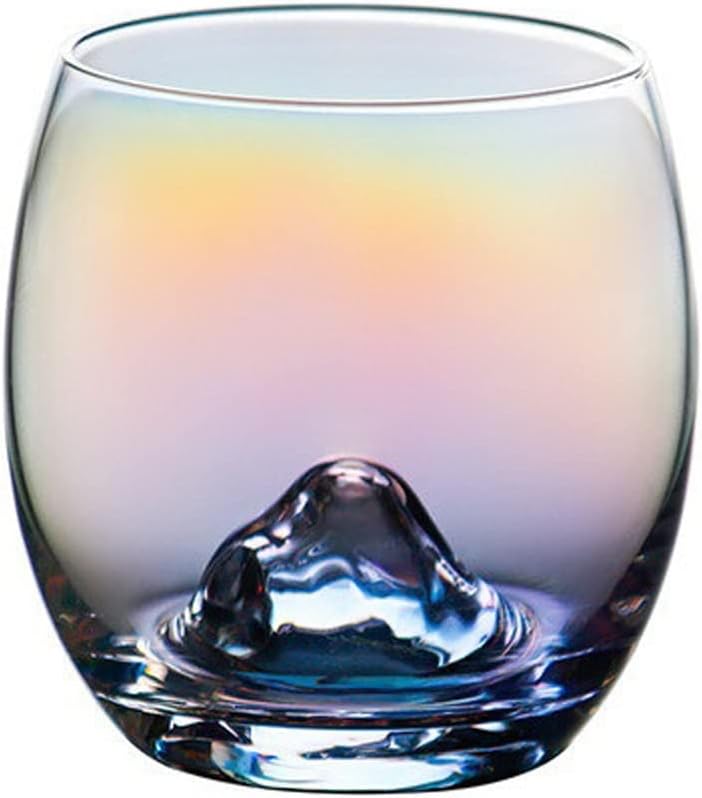 Glass Cups 350ml Drinking Glasses Color Iceberg Glass Whisky Glass Drinkware Household Dazzling Glass Water Cup for Gift Drinking Glasses (Color : A) (B)