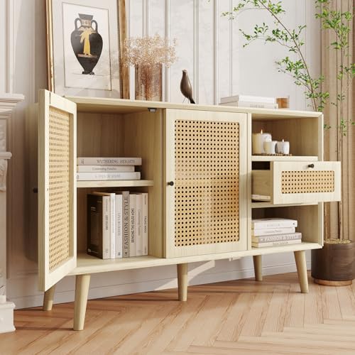 OLIVIBED Sideboard 120 Breit, Kommode mit Schubladen und...