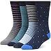 ACTIV PRO Men's Modern Cotton Crew Dress Socks (4 Pack) (Funky Striped)