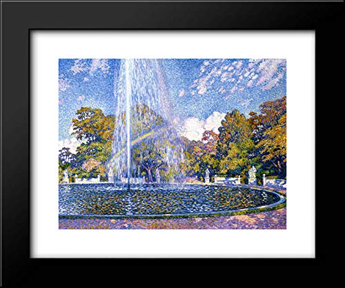 Fountain at San Souci 24x20 Framed Art Print by Theo Van Rysselberghe