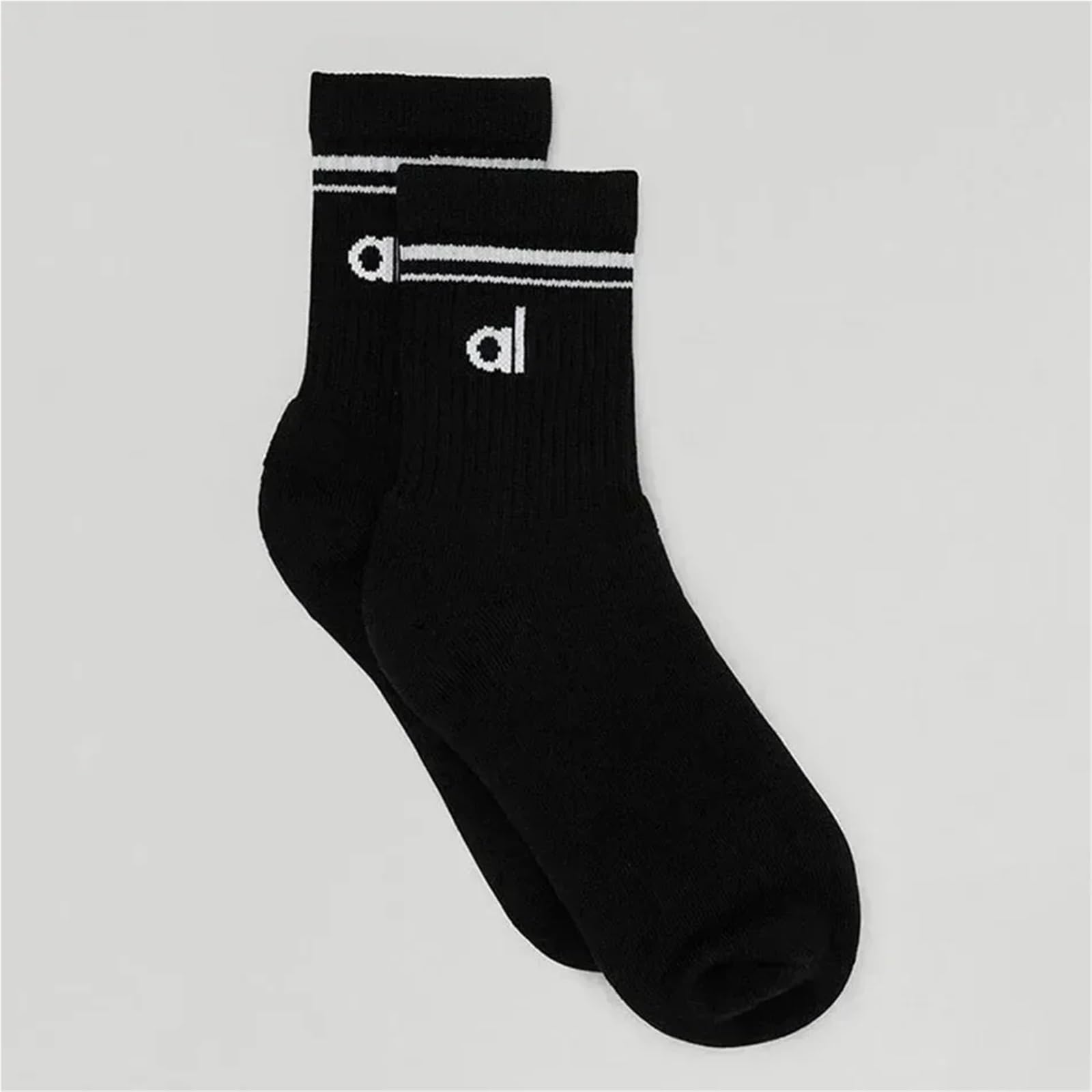 1/20 pares de calcetines A*Yoga for mujer, ideales for yoga, deportes, uso casual, algodón, color blanco y negro, largos cómodos