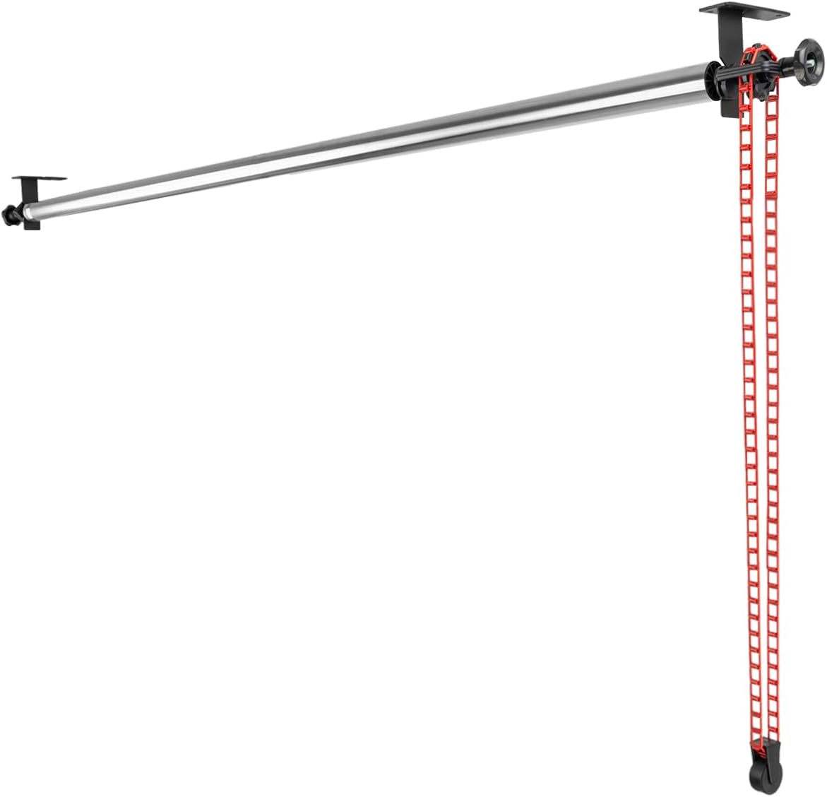 Photography Backdrop Roller Support System, 1 Roller with Plastic Chain, 120-inch Stainless Steel Crossbar
