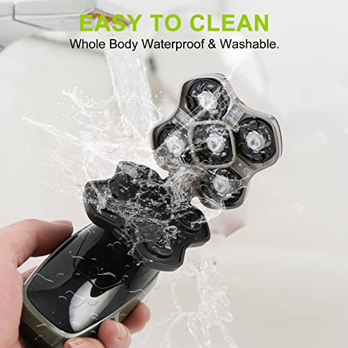 Vstseries Pro Bald Head Shaver,Electric Razor For Balder Man,Male Grooming Shaving Machine,Wet Dry Face Beard Trimmer,5D Rotary Close Shave Clipper,Bold Hair Shaver,Large Hair Storage,1.5H Running #TOP5