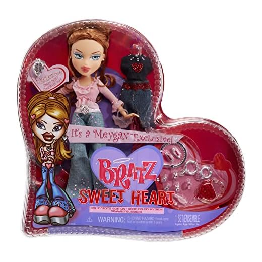 Bratz Collector’s Edition Sweet Heart Meygan Fashion Doll with 2 Outfits to Mix & Match and Accessories, Multicolor