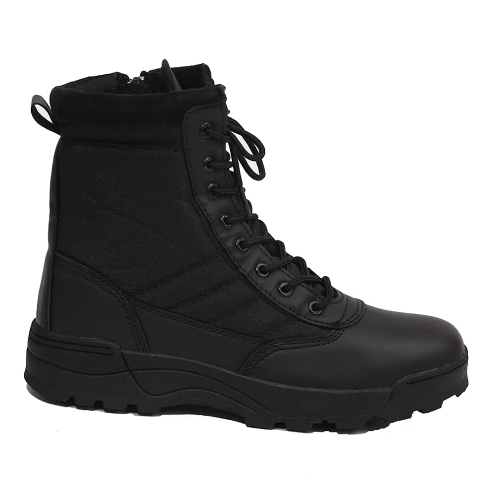 Zapatos de senderismo al aire libre botas altas tácticas hombres mujeres Desert Boots, botas selva, Negro.