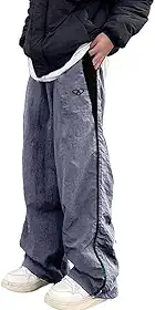 Calça de moletom unissex Y2k vintage folgada hip hop calça de paraquedas Y2k para homens e mulheres