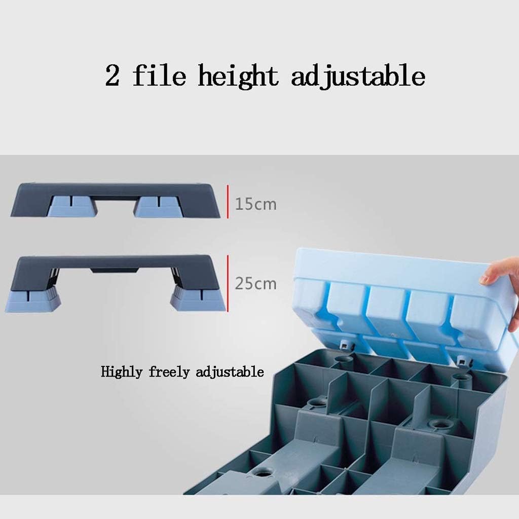 Adjustable Aerobic Step Platform for Height-Adjustable Aerobic Mini Pedals for Indoor and Outdoor Gyms (Color : Pink) (Blue)