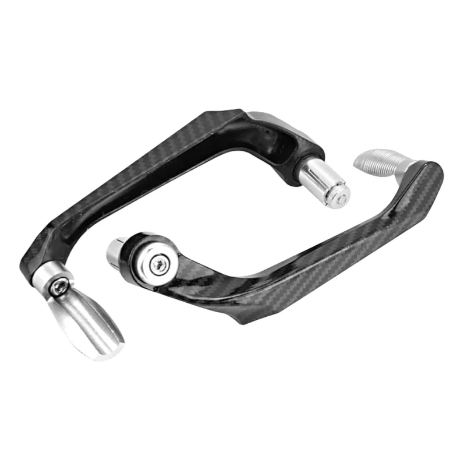 HYDBCNP Motorcycle Handguards Motorcycle CNC Aluminum Alloy Handlebar Brake Clutch Lever Hand Guard Protector Modification Handguard Motorcycle Handlebar Protector(Silver)