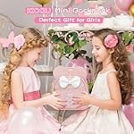 KKXIU Girls Initial Bowknot Cute Mini Backpack for Toddler, Travel Small Girl Backpacks, Personalized Trendy Stuff Gift for Little Girls and Kids(A, Pink) - Image 4