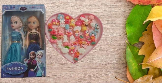 Forever Kidzz Frozen Anna elsa Doll Set with 36 pcs Cute Cartoon Finger Rings Combo Gift for Kids Girls (B0DGGSYX6H) Amazon Price History, Amazon Price Tracker