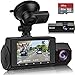 Abask Dashcam Auto 4K GPS Infrarot Nachtsicht Autokamera mit 310° Weitwinkel, G-Sensor, Loop-Aufnahm, WDR, 24 Std. Parküberwachung, Sicherere Superkondensator, Max 256 GB Speicherkarte