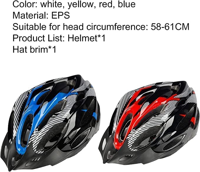 Image of Light Weight Bicycle /Bike Helmet with Flexible Padding for Kids and Adults, Adjustable Size, for Road & Mountain Cycling /Skating Helmet (Blue)