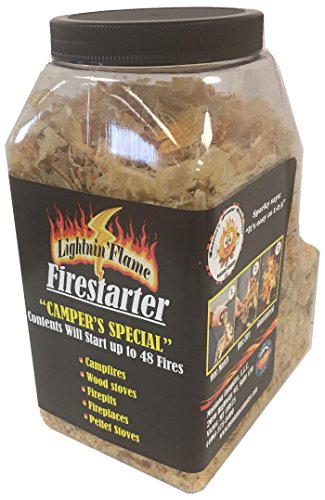 Lightnin' Flame Camp Fire starter, Starts Up to 48 fires in wood stoves