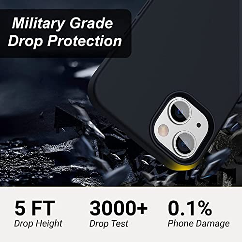 Image of LIRAMARK Liquid Silicone Soft Back Cover Case for Apple iPhone 13 Mini (5.4 Inch) (Black)