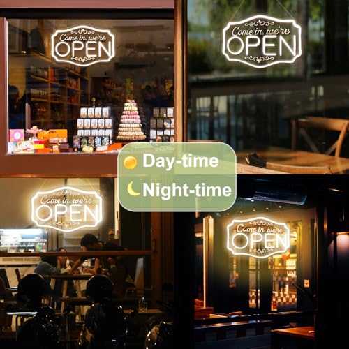 Panneau néon ouvert pour entreprise lumineux LED pour commerce - 5