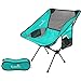 LetsFunny Folding Camping Chair Portable Lightweight Backpack Chairs Compact Heavy Duty with Carry Bag for Hiking Picnic Beach Camp Backpacking Outdoor Festivals (Cyan)